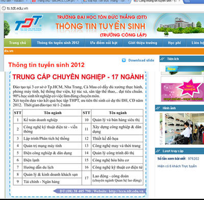 tuyen sinh, tuyen he trung cap, dao tao trung cap, truong DH tuyen trung cap, truong day nghe, dao tao nghe, trung cap chuyen nghiep