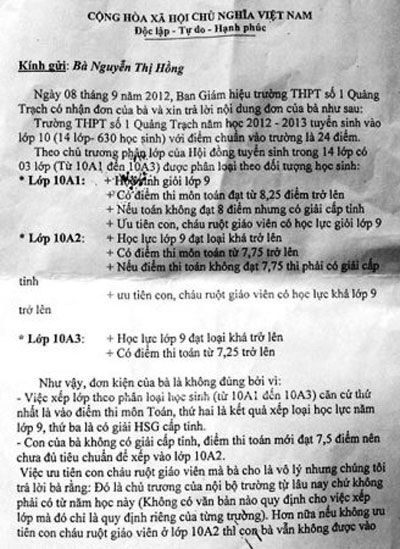 lớp chuyên, lớp chọn, trường chuyên, trường chuẩn quốc gia, phân biệt, giáo dục, bao giao duc, tuyen sinh, thong tin tuyen sinh, nld