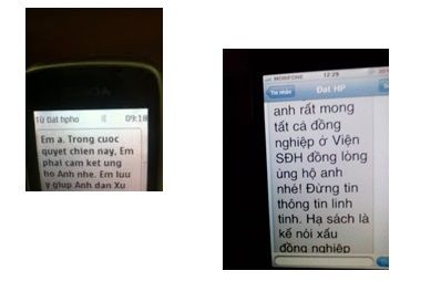 Tin nhắn từ số máy của GS Đạt