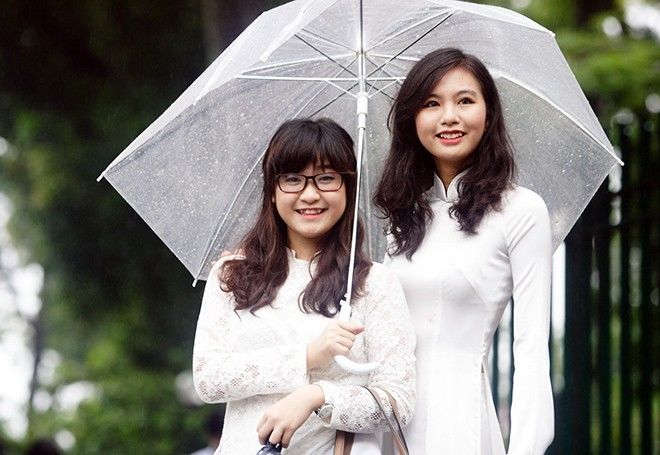 nữ sinh, khai giảng, tựu trường, áo dài