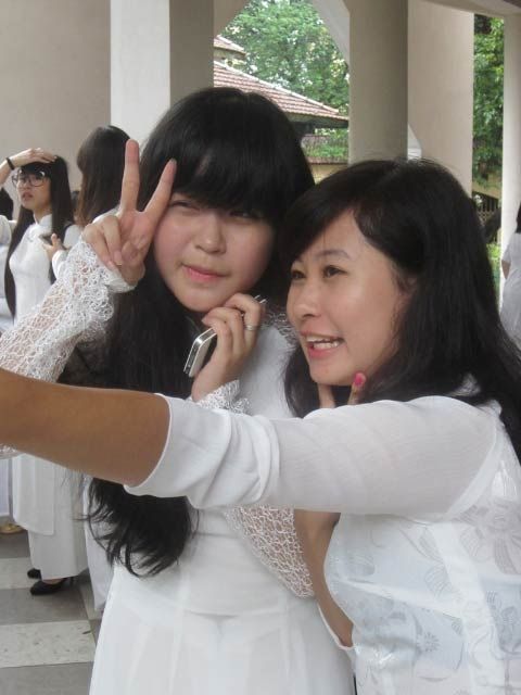 nữ sinh, khai giảng, tựu trường, áo dài