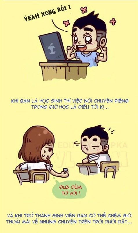 Bộ ảnh: Sự khác nhau cơ bản giữa học sinh và sinh viên