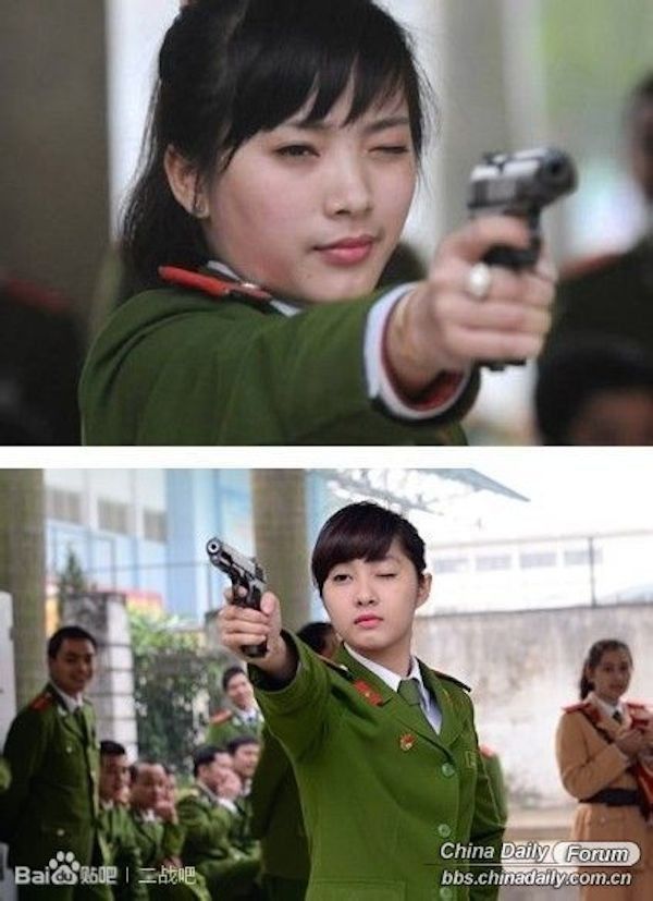 Loạt ảnh nữ cảnh sát Việt Nam lên báo mạng nước ngoài