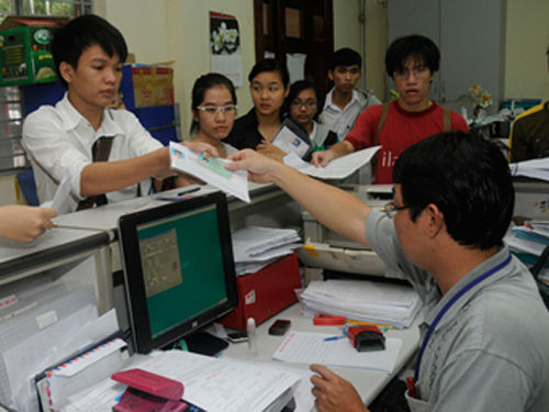 Điểm mới phiếu dự thi đại học, cao đẳng năm 2014