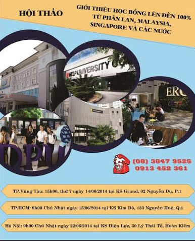Săn hoc bổng lên đến 100% hoc phí từ Phần Lan, Singapore, Malaysia và các nước! Săn hoc bổng lên đến 100% hoc phí từ Phần Lan, Singapore, Malaysia và các nước!