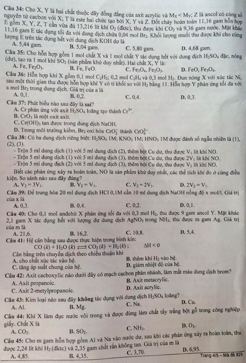 Đáp án đề thi đại học môn Hoá khối A mã đề 825 được cập nhật ngay tại Kênh Tuyển Sinh. Click để xem đáp án môn Hoá khối A mã đề 825 