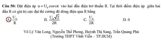 Đáp án đề thi cao đẳng môn Vật lý khối A, A1 năm 2014 Đáp án đề thi cao đẳng môn Vật lý khối A, A1 năm 2014