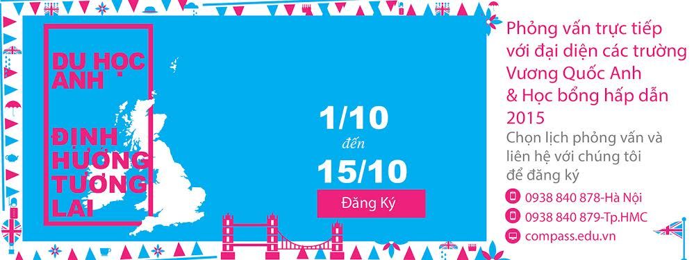 Học bổng du học Anh 2015, phỏng vấn du học nhận ngay Ipad mini