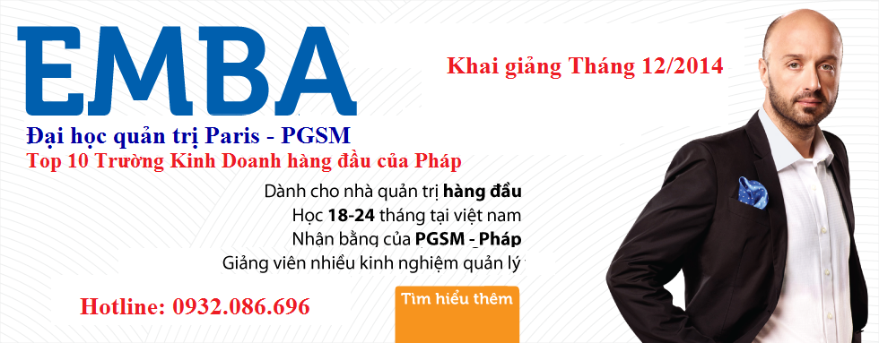 Nhận bằng EMBA từ trường đại học kinh doanh hàng đầu Pháp Nhận bằng EMBA từ trường đại học kinh doanh hàng đầu Pháp