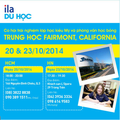 TRẢI NGHIỆM LỚP HỌC KIỂU MỸ VÀ PHỎNG VẤN HỌC BỔNG TRUNG HỌC FAIRMONT