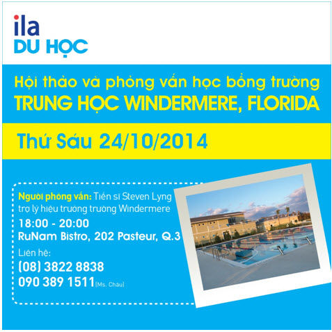 hội thảo du học mỹ trường Trung học Windermere 