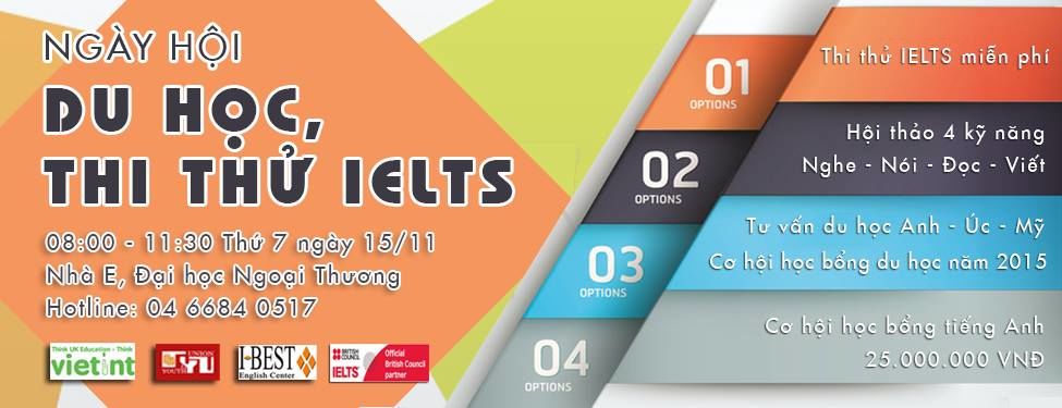 Ngày hội du học và thi thử IELTS miễn phí tại Hà Nội
