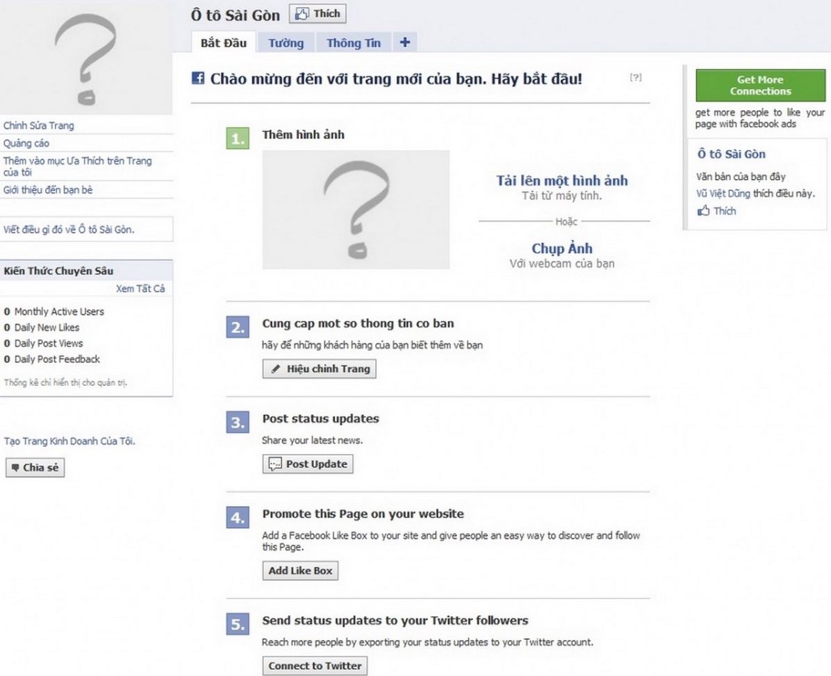 Thiết lập thông tin cơ bản cho trang Fanpage của bạn Thiết lập thông tin cơ bản cho trang Fanpage của bạn