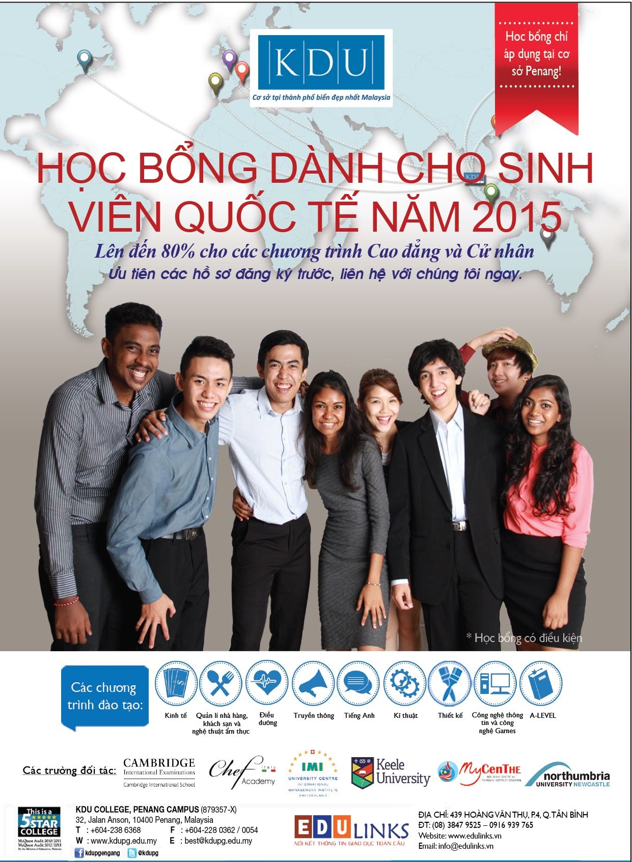 Học bổng du học trường Đại học KDU PENANG - Malaysia Học bổng du học trường Đại học KDU PENANG - Malaysia