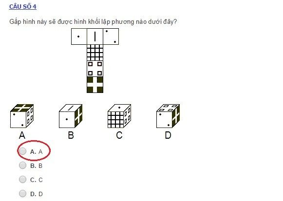Đáp án bộ đề kiểm tra IQ của học sinh