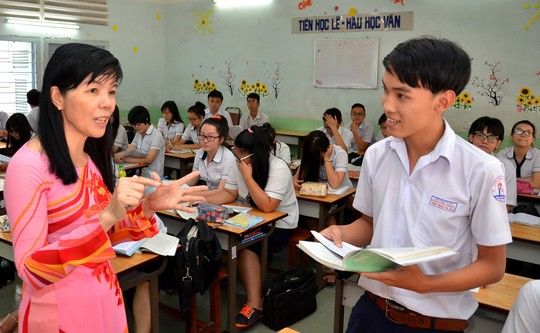 Học sinh Trường THPT Nguyễn Trãi, TP HCM chuẩn bị kỳ thi tốt nghiệp  Ảnh: TẤN THẠNH