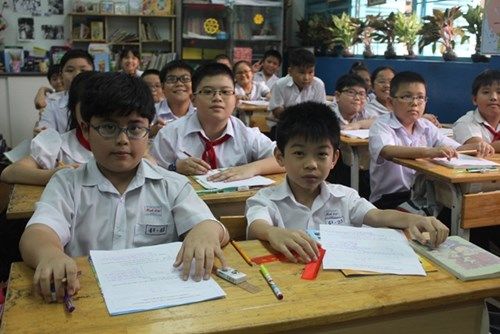Ảnh minh họa. HS Trường TH Minh Đạo (quận 5) trong giờ học