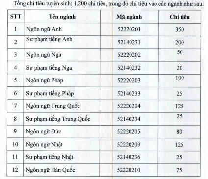 Bao nhiêu điểm mới được xét tuyển vào ĐH Ngoại ngữ? - Ảnh 2
