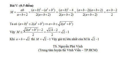 Đáp án đề thi Toán lớp 10 năm 2015 Hà Nội