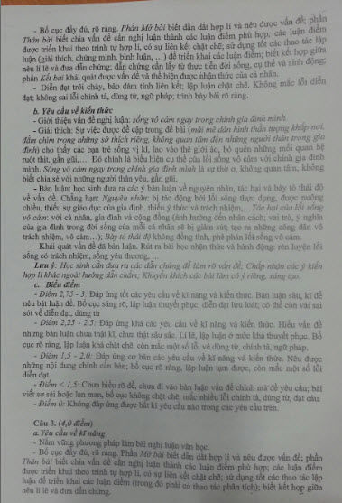Đáp án chính thức kỳ thi tuyển sinh lớp 10