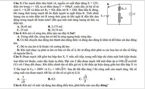 Đáp án đề thi thử THPT quốc gia môn Lý năm 2015 chuyên KHTN