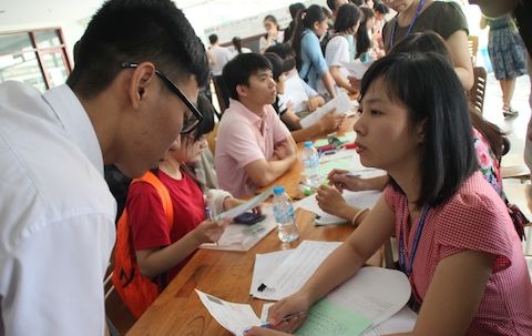 Các trường công bố điểm nhận hồ sơ trên điểm sàn