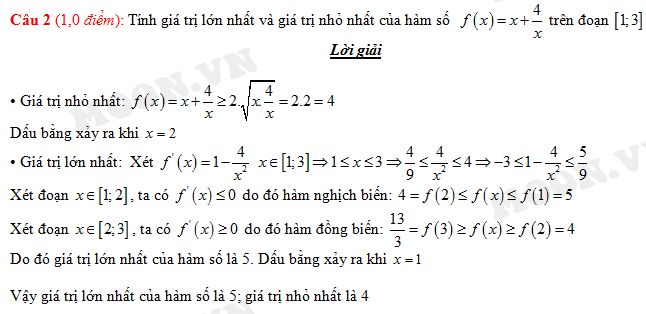 Đáp án đề thi đại học môn toán 2015 (Moon.vn) Đáp án đề thi đại học môn toán 2015 (Moon.vn)