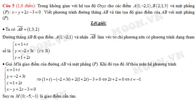 Đáp án đề thi đại học môn toán 2015 (Moon.vn) Đáp án đề thi đại học môn toán 2015 (Moon.vn)