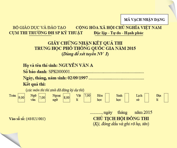  Hướng dẫn đăng ký xét tuyển ĐH, CĐ 2015