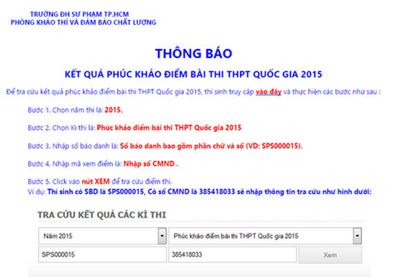 Điểm tin tuyển sinh 2015 ngày 15/8