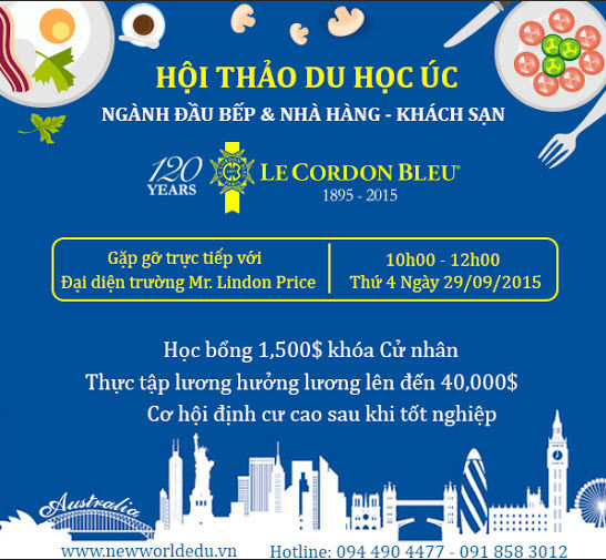 Du học ngành Ẩm Thực - Du lịch - Nhà hàng - khách sạn : Cơ hội việc làm và Định cư tại Úc