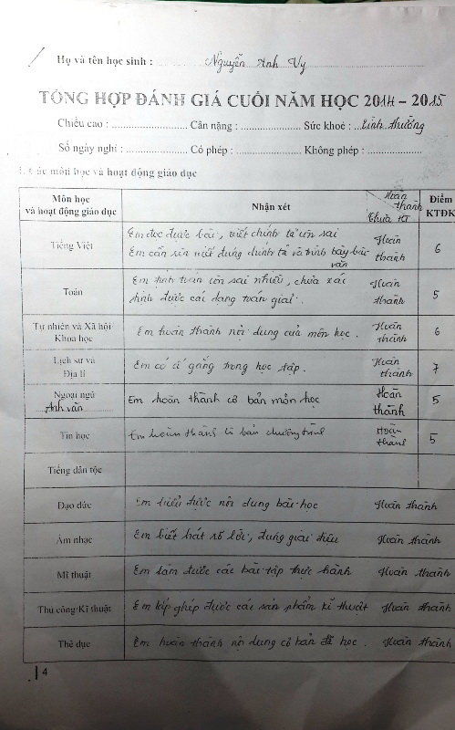 Lập bài thi khống cho học sinh lên lớp