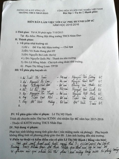 Vĩnh Phúc: Giáo viên bắt học sinh súc miệng bằng xà phòng vì nói tục