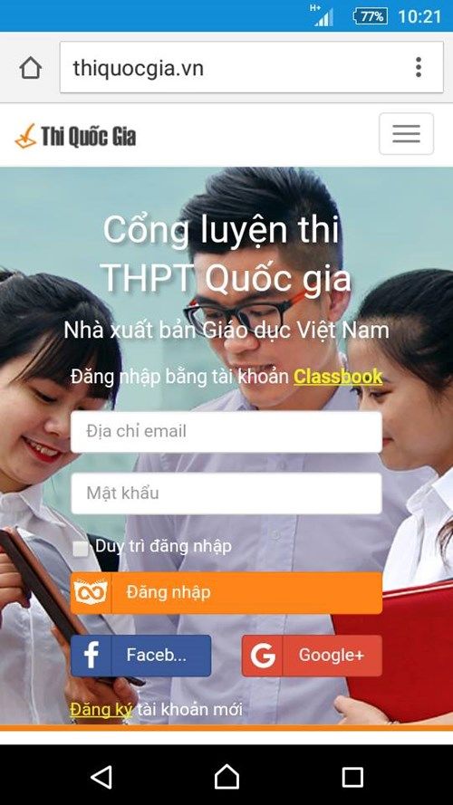 10.000 đồng/lần thi thử THPT Quốc gia trên smartphone
