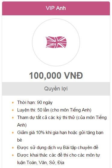 10.000 đồng/lần thi thử THPT Quốc gia trên smartphone