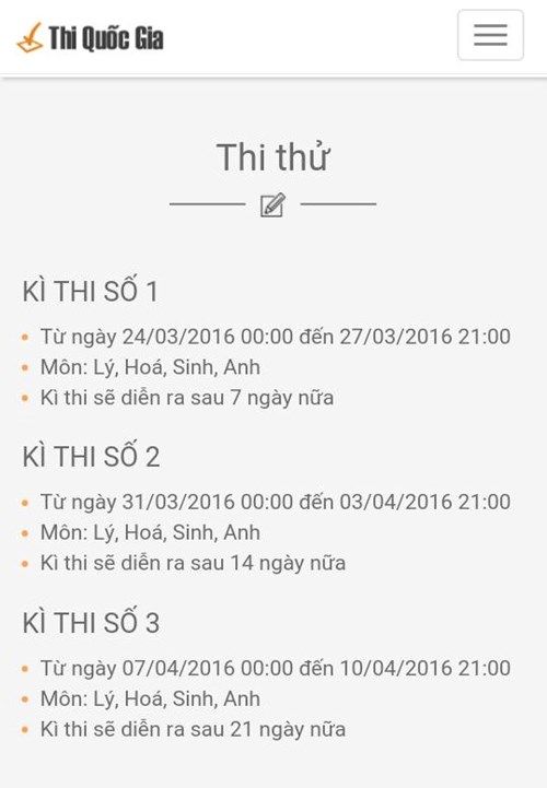 10.000 đồng/lần thi thử THPT Quốc gia trên smartphone