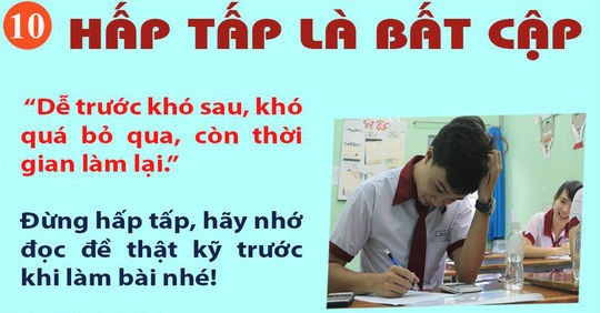 15 điều thí sinh cần thấm trước giờ thi