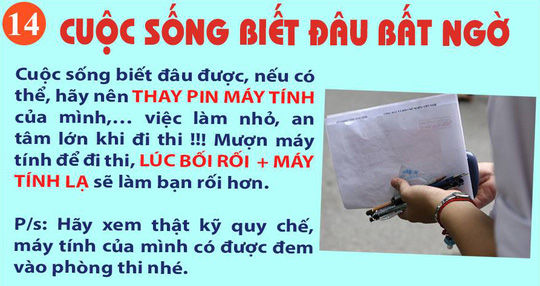 15 điều thí sinh cần thấm trước giờ thi