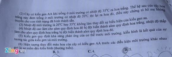 Đề thi THPT quốc gia 2016 môn Sinh họa (mã đề 936)
