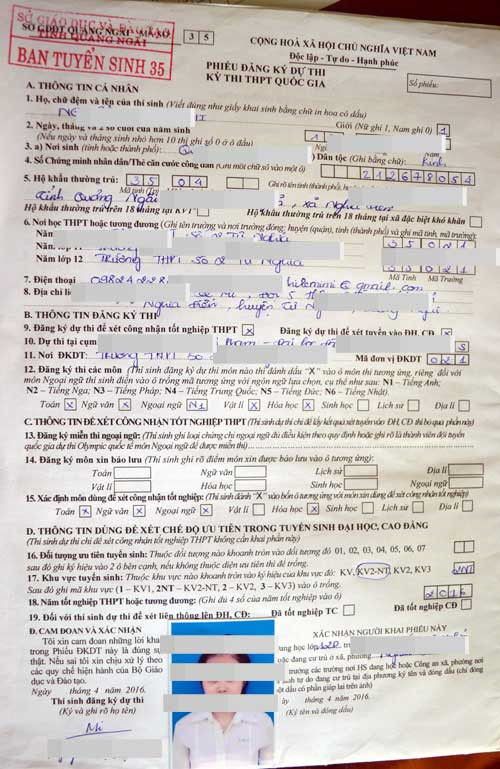 Bỗng dưng nhận thư xác nhận tài khoản dự thi