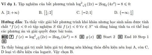 Cách sử dụng máy tính cầm tay để giải nhanh Toán thi THPT quốc gia 2017 Cách sử dụng máy tính cầm tay để giải nhanh Toán thi THPT quốc gia 2017