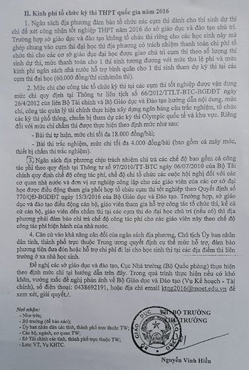 Chê tiền chấm thi THPT quốc gia thấp