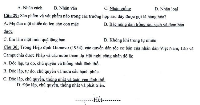 Đáp án đề thi năng khiếu vào Học viện Báo chí tuyên truyền năm 2016