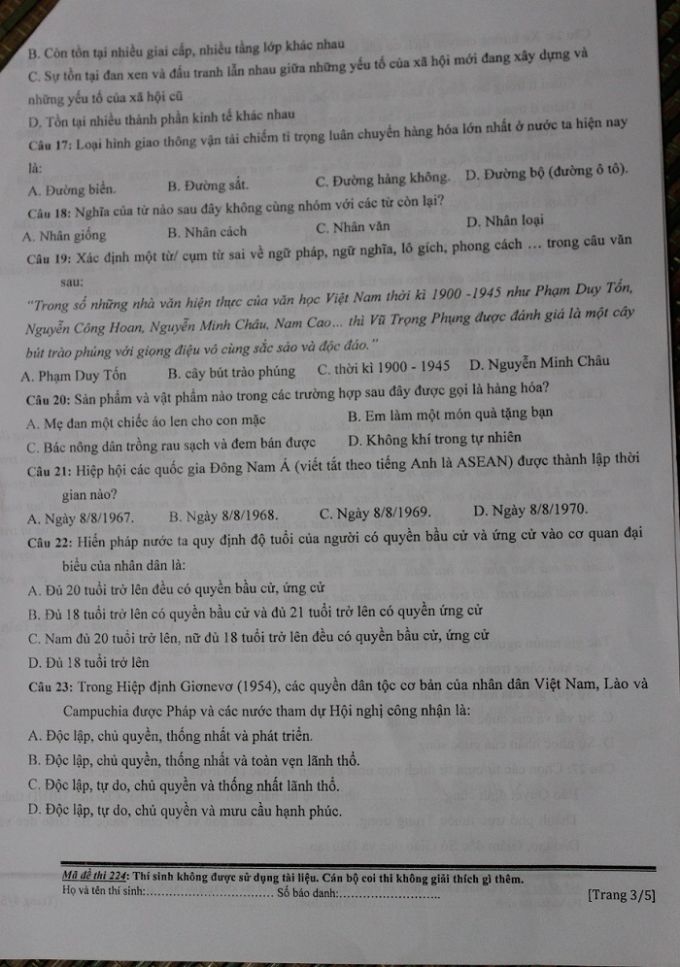 Đề thi môn Năng khiếu Báo chí 2016 Học viện Báo chí và Tuyên truyền