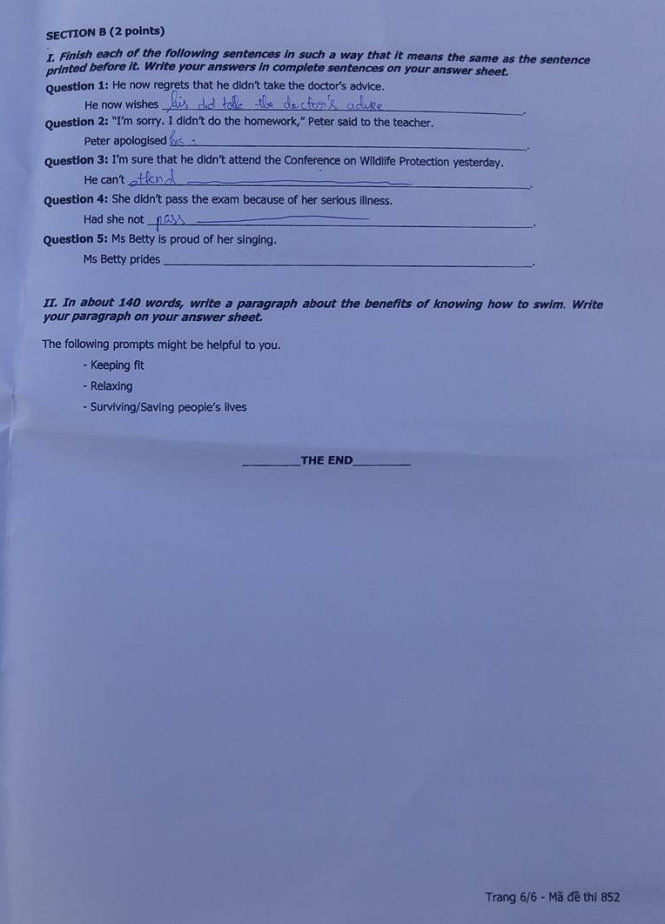 Đề thi, bài giải ngoại ngữ THPT quốc gia 2016