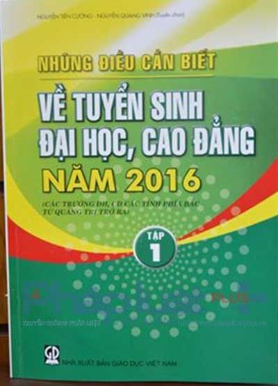 Dự kiến 30/3, phát hành cuốn “Những điều cần biết về tuyển sinh ĐH, CĐ năm 2016”