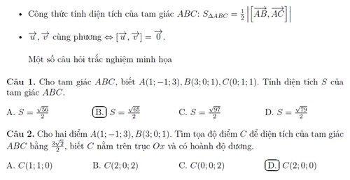 Kinh nghiệm dạy phương pháp tọa độ không gian theo hướng thi trắc nghiệm Kinh nghiệm dạy phương pháp tọa độ không gian theo hướng thi trắc nghiệm
