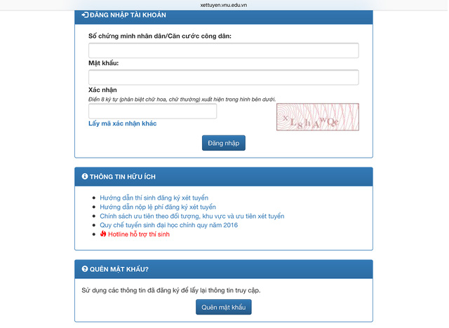 Làm thế nào để đăng ký xét tuyển đợt 1 vào Đại học Quốc gia Hà Nội?