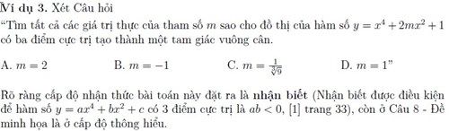 Lưu ý khi ra đề trắc nghiệm và ôn tập Toán thi THPT quốc gia
