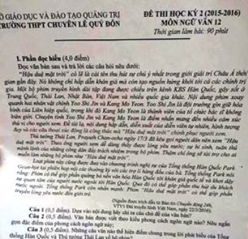 Ngán ngẩm đề Văn “Soái ca” và “Vợ người ta”